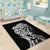 New Zealand Eel Area Rug Tuna Aotearoa Maori Patten - Black