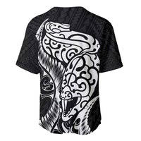 New Zealand Eel Baseball Jersey Tuna Aotearoa Maori Patten - Black LT14 - Polynesian Pride