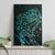 New Zealand Eel Canvas Wall Art Tuna Aotearoa Maori With Paua Shell - Turquoise