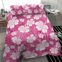 Pink Bula Fiji Masi Hibiscus Seamless Bedding Set
