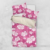 Pink Bula Fiji Masi Hibiscus Seamless Bedding Set