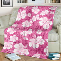 Pink Bula Fiji Masi Hibiscus Seamless Blanket