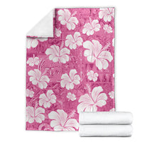 Pink Bula Fiji Masi Hibiscus Seamless Blanket