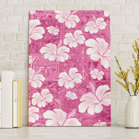 Pink Bula Fiji Masi Hibiscus Seamless Canvas Wall Art
