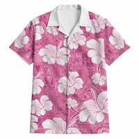 Pink Bula Fiji Masi Hibiscus Seamless Hawaiian Shirt