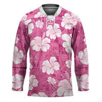 Pink Bula Fiji Masi Hibiscus Seamless Hockey Jersey