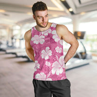 Pink Bula Fiji Masi Hibiscus Seamless Men Tank Top