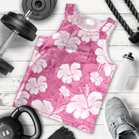 Pink Bula Fiji Masi Hibiscus Seamless Men Tank Top