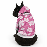 Pink Bula Fiji Masi Hibiscus Seamless Pet Hoodie