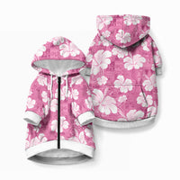 Pink Bula Fiji Masi Hibiscus Seamless Pet Hoodie