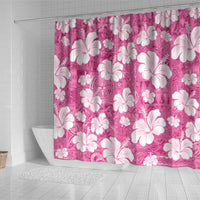 Pink Bula Fiji Masi Hibiscus Seamless Shower Curtain