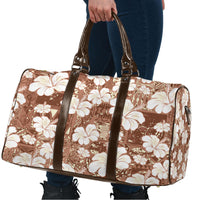 Brown Bula Fiji Masi Hibiscus Seamless Travel Bag
