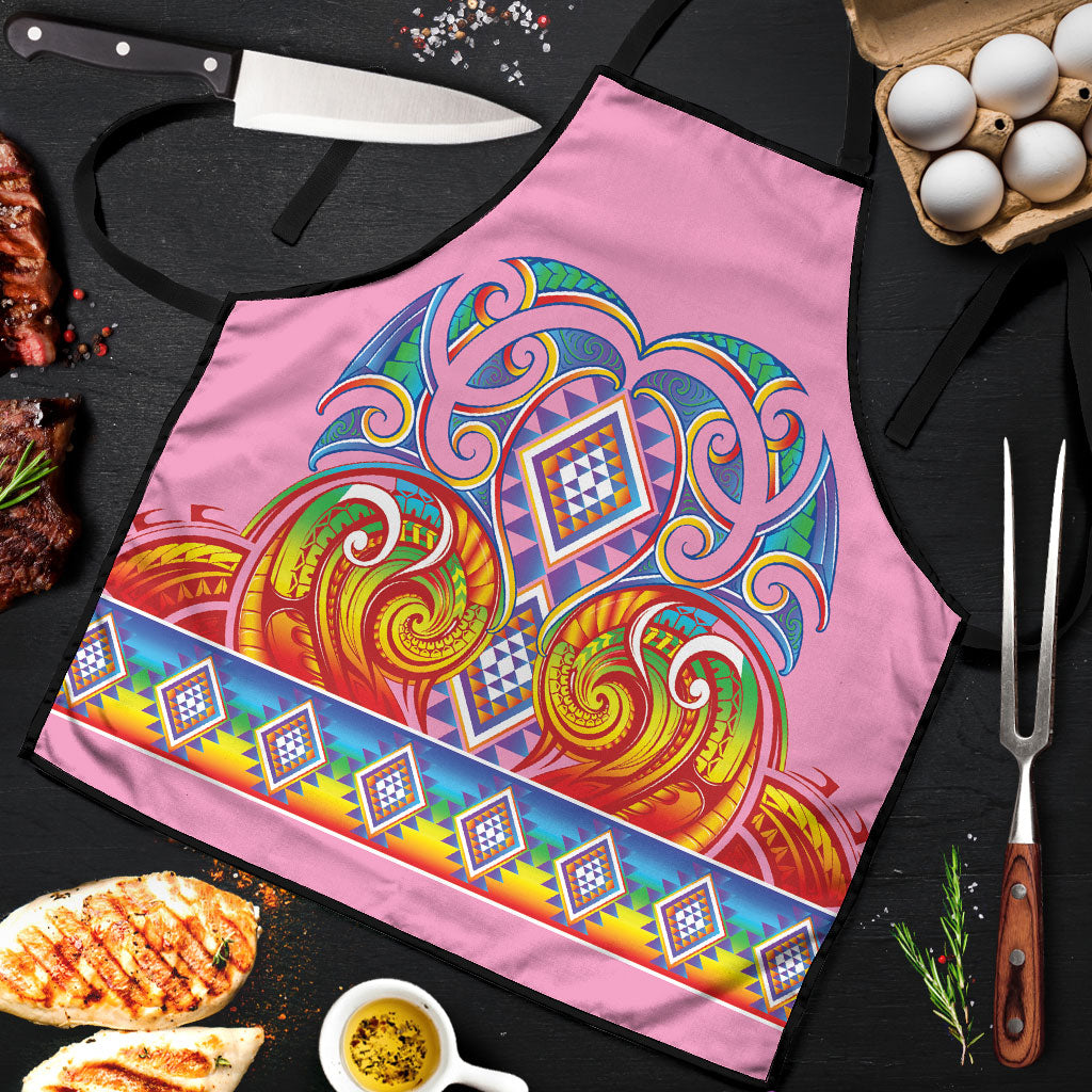 Rainbow Ngaru Taniko With Aotearoa Maori Tattoo Apron