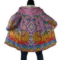 Rainbow Ngaru Taniko With Aotearoa Maori Tattoo Cloak