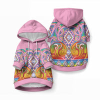 Rainbow Ngaru Taniko With Aotearoa Maori Tattoo Pet Hoodie