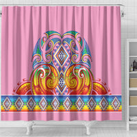 Rainbow Ngaru Taniko With Aotearoa Maori Tattoo Shower Curtain