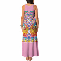 Rainbow Ngaru Taniko With Aotearoa Maori Tattoo Tank Maxi Dress