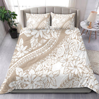 Polynesia Bedding Set Polynesian Tropical Flowers Beige Pastel Vibes LT14 - Polynesian Pride