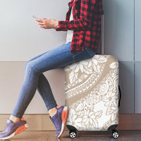 Polynesia Luggage Cover Polynesian Tropical Flowers Begie Pastel Vibes LT14 - Polynesian Pride