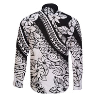 Polynesia Family Matching Puletasi Dress and Hawaiian Shirt Polynesian Tropical Flowers Black Pastel Vibes LT14 - Polynesian Pride