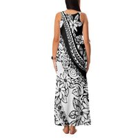 Polynesia Family Matching Tank Maxi Dress and Hawaiian Shirt Polynesian Tropical Flowers Black Pastel Vibes LT14 - Polynesian Pride