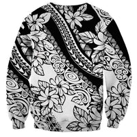 Polynesia Sweatshirt Polynesian Tropical Flowers Black Pastel Vibes LT14 - Polynesian Pride
