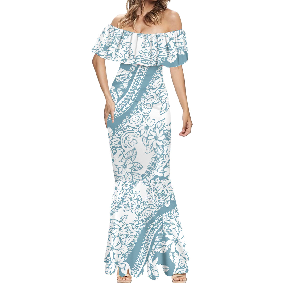 polynesia-mermaid-dress-polynesian-tropical-flowers-blue-pastel-vibes