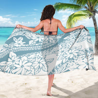 Polynesia Sarong Polynesian Tropical Flowers Blue Pastel Vibes LT14 - Polynesian Pride