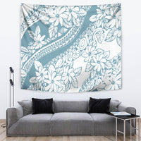 Polynesia Tapestry Polynesian Tropical Flowers Blue Pastel Vibes LT14 - Polynesian Pride