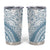 Polynesia Tumbler Cup Polynesian Tropical Flowers Blue Pastel Vibes