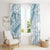 Polynesia Window Curtain Polynesian Tropical Flowers Blue Pastel Vibes LT14 - Polynesian Pride