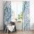 Polynesia Window Curtain Polynesian Tropical Flowers Blue Pastel Vibes LT14 - Polynesian Pride