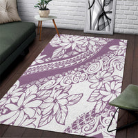 Polynesia Area Rug Polynesian Tropical Flowers Purple Pastel Vibes LT14 Purple - Polynesian Pride