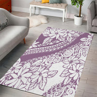 Polynesia Area Rug Polynesian Tropical Flowers Purple Pastel Vibes LT14 - Polynesian Pride