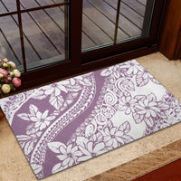 Polynesia Rubber Doormat Polynesian Tropical Flowers Purple Pastel Vibes LT14 - Polynesian Pride