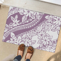 Polynesia Rubber Doormat Polynesian Tropical Flowers Purple Pastel Vibes LT14 - Polynesian Pride