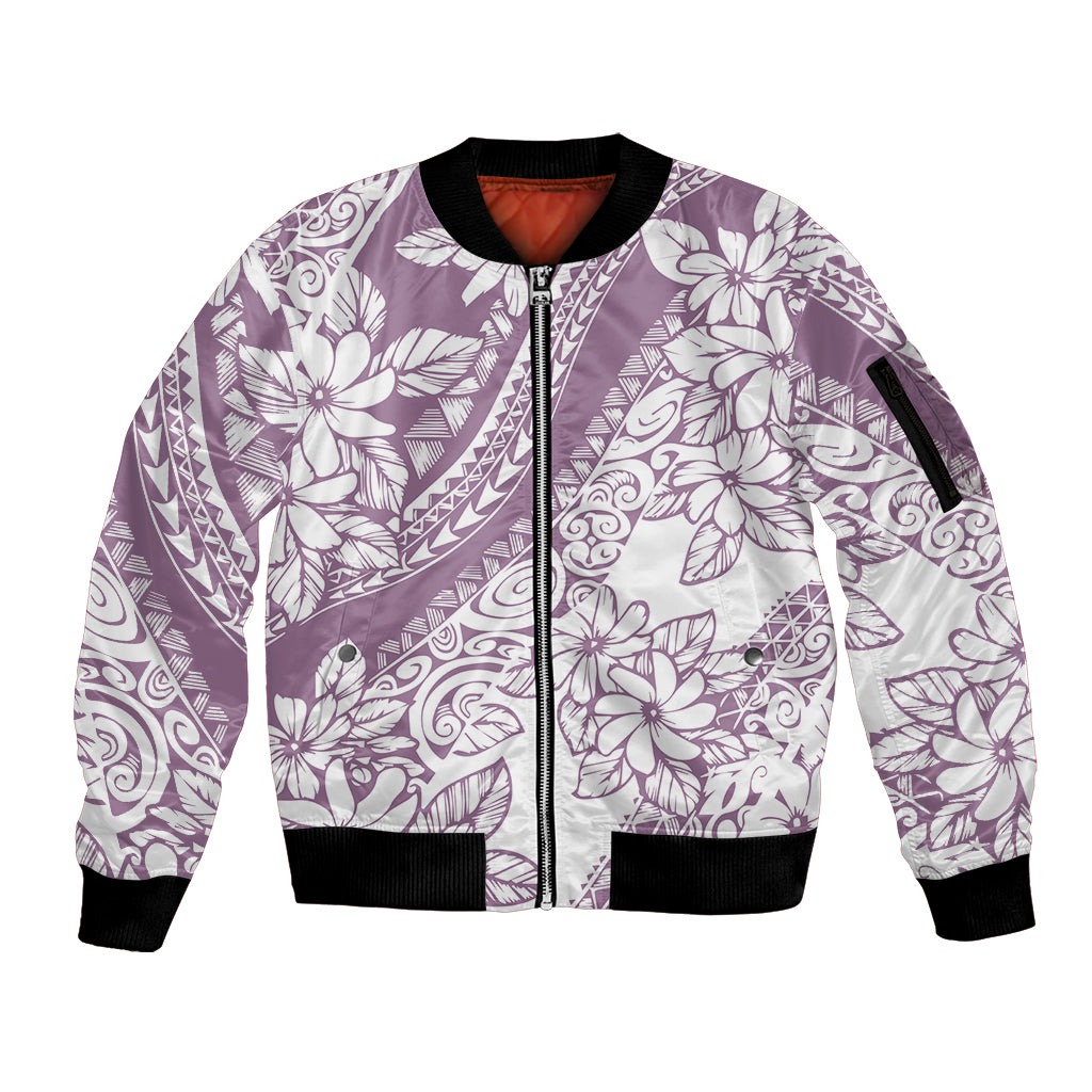 polynesia-sleeve-zip-bomber-jacket-polynesian-tropical-flowers-purple-pastel-vibes