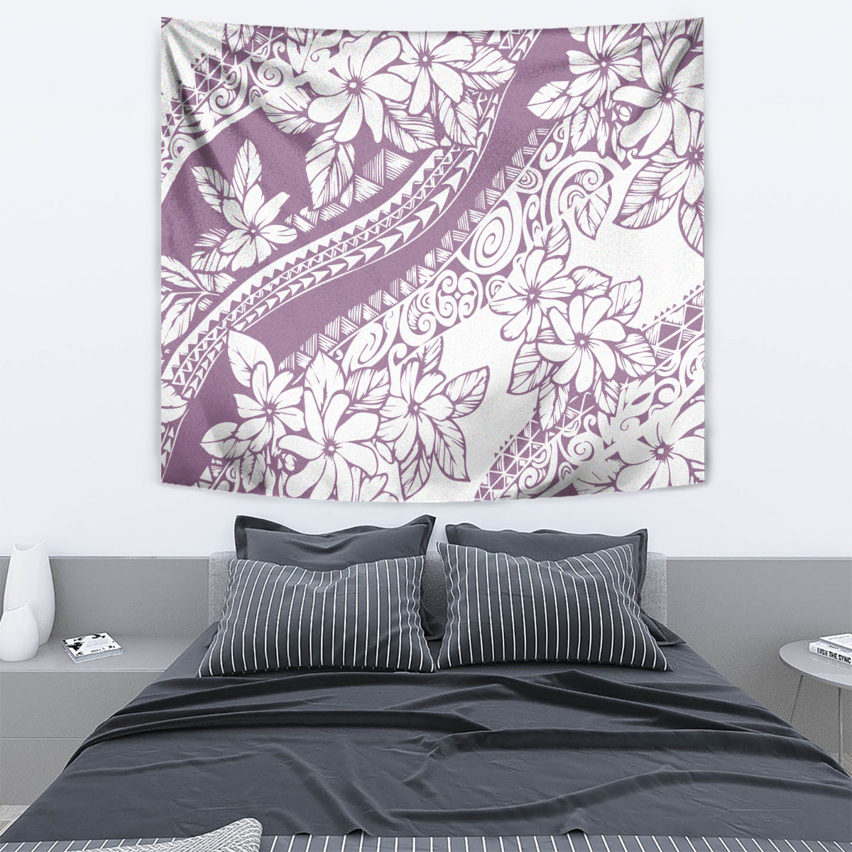 Polynesia Tapestry Polynesian Tropical Flowers Purple Pastel Vibes LT14 - Polynesian Pride