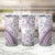 Polynesia Tumbler Cup Polynesian Tropical Flowers Purple Pastel Vibes