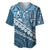 Blue Bula Fiji Baseball Jersey Fijian Language Week Tapa Cloth - Pastel