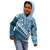 Blue Bula Fiji Kid Hoodie Fijian Language Week Tapa Cloth - Pastel