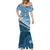 Blue Bula Fiji Mermaid Dress Fijian Language Week Tapa Cloth - Pastel