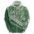 Green Bula Fiji Hoodie Fijian Language Week Tapa Cloth - Pastel