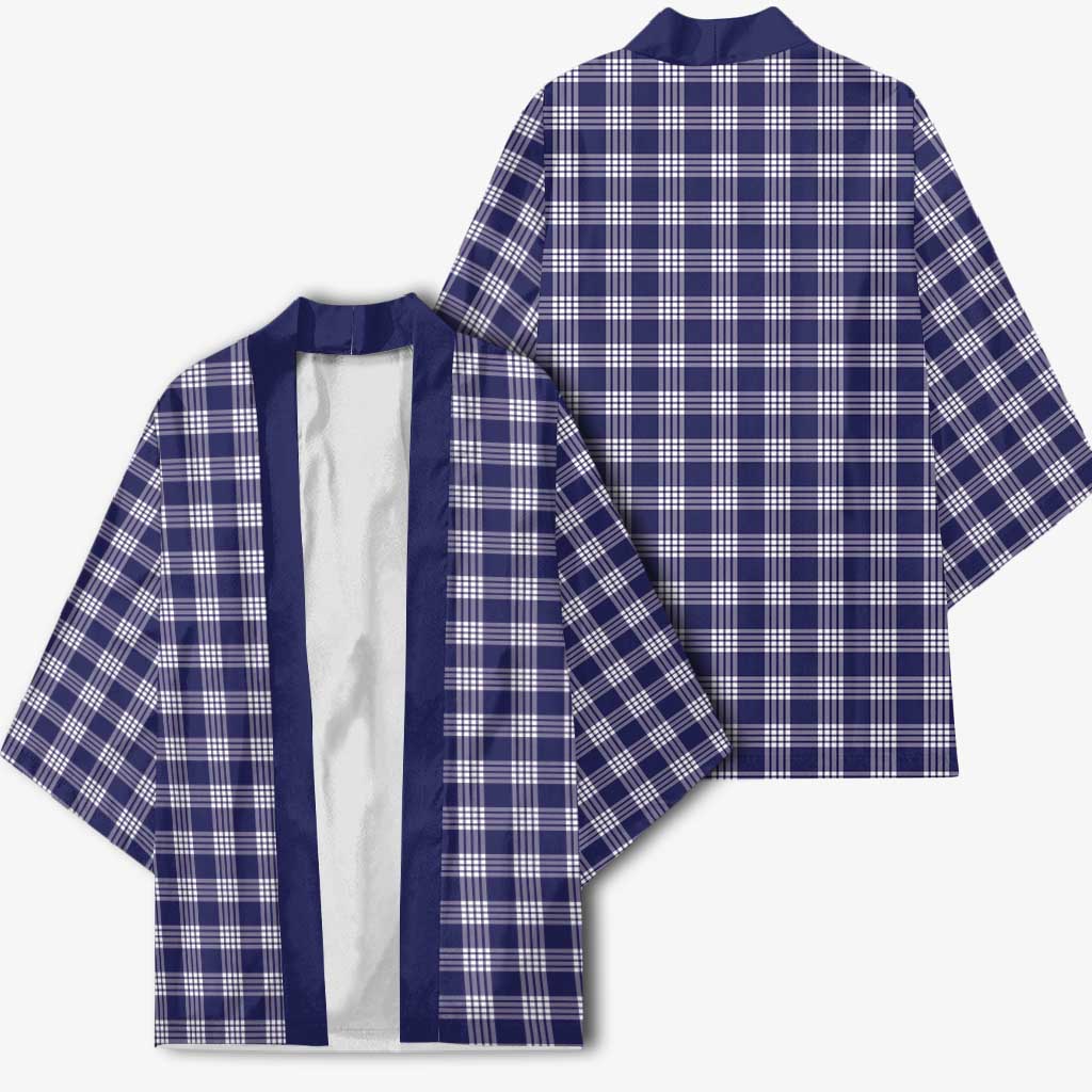 Navy Blue Japanese Palaka Pride Kimono LT14 - Polynesian Pride