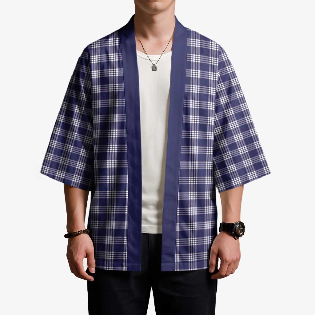 Navy Blue Japanese Palaka Pride Kimono LT14 - Polynesian Pride