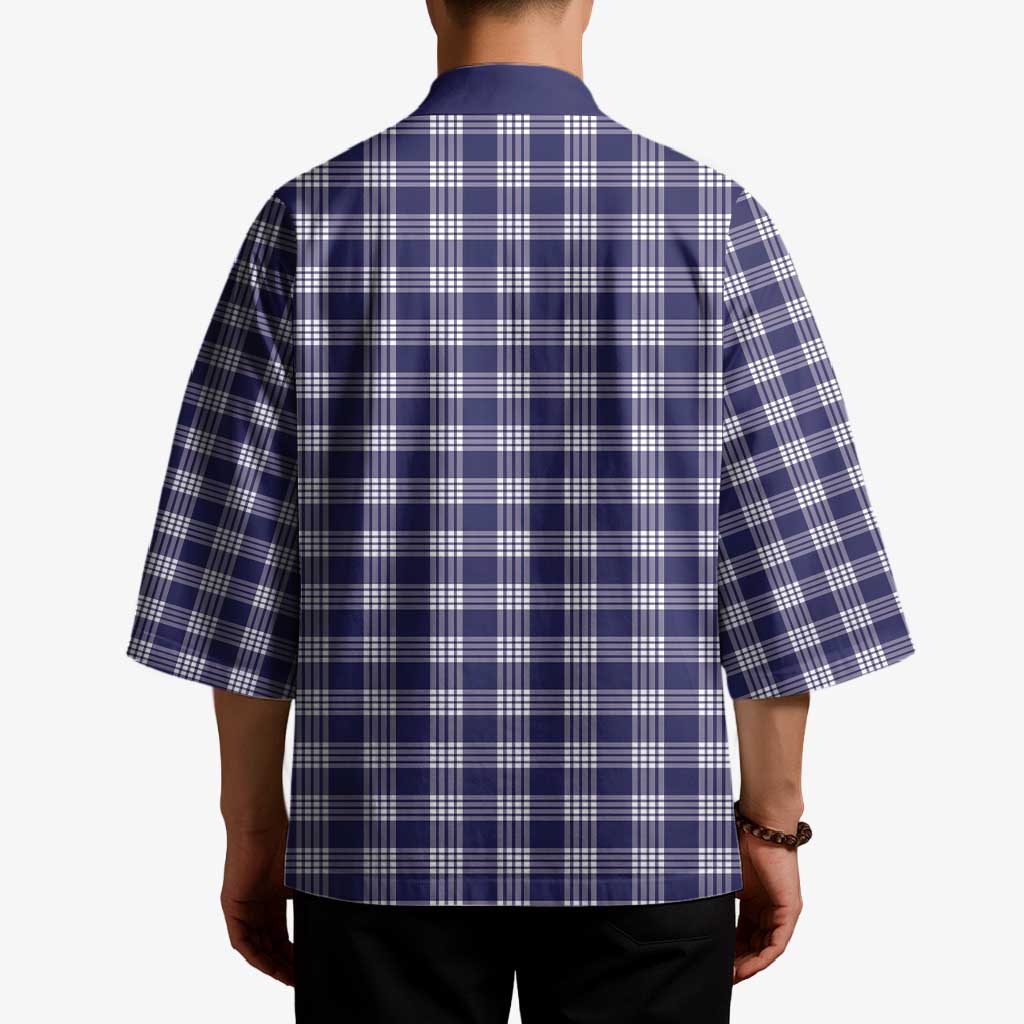 Navy Blue Japanese Palaka Pride Kimono LT14 - Polynesian Pride