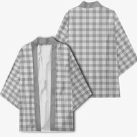 Gray Japanese Palaka Pride Kimono LT14 - Polynesian Pride