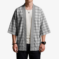 Gray Japanese Palaka Pride Kimono LT14 - Polynesian Pride