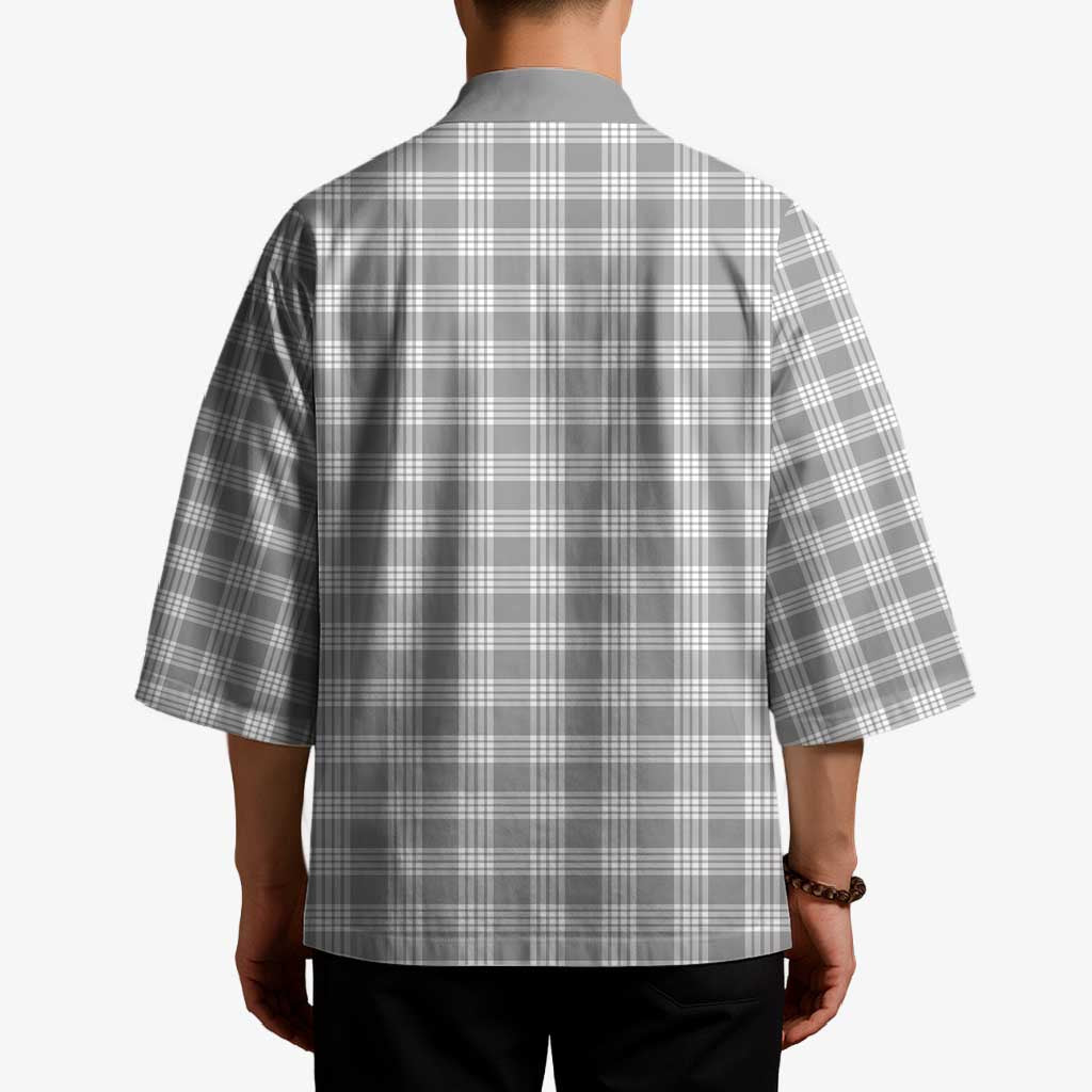 Gray Japanese Palaka Pride Kimono LT14 - Polynesian Pride