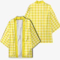 Yellow Japanese Palaka Pride Kimono LT14 - Polynesian Pride